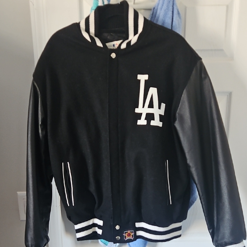 Black and White Varsity Jacket, XL